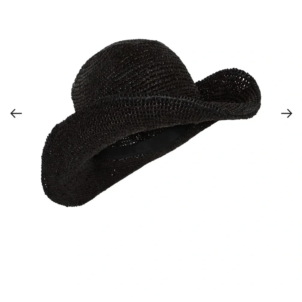 Monday Swimwear Black Raffia Hat - Picture 1 of 6